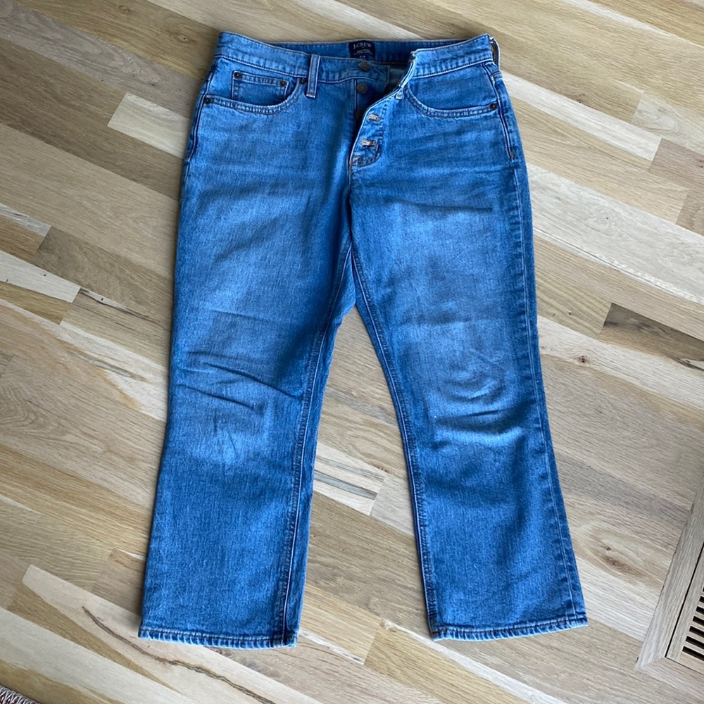 JCrew Midrise Flare Crop Jeans